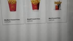 Сколько стоит картошка в McDonald's в Ариант
