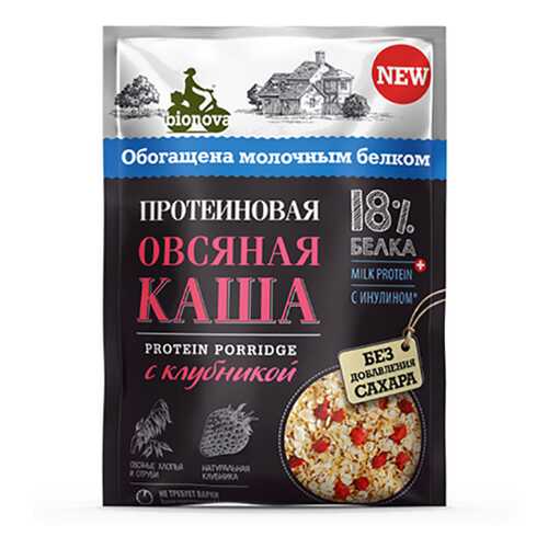 Каша овсяная Bionova Протеиновая с клубникой 40 г в Ариант