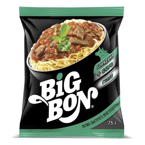 Лапша Bigbon говядина с соусом гуляш пакет 75 г в Ариант