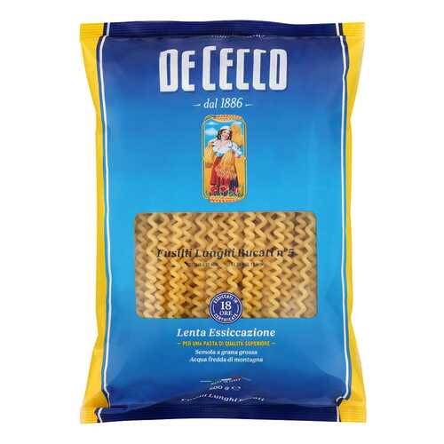 Макароны De Cecco Fusilli lunghi bucati №5 500 г в Ариант