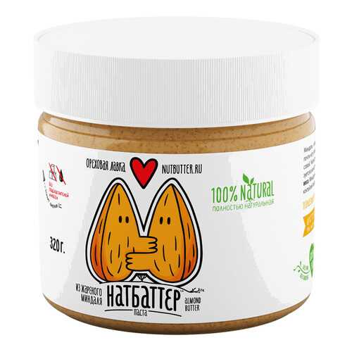 Паста ореховая Nutbutter из жареного миндаля 320г в Ариант