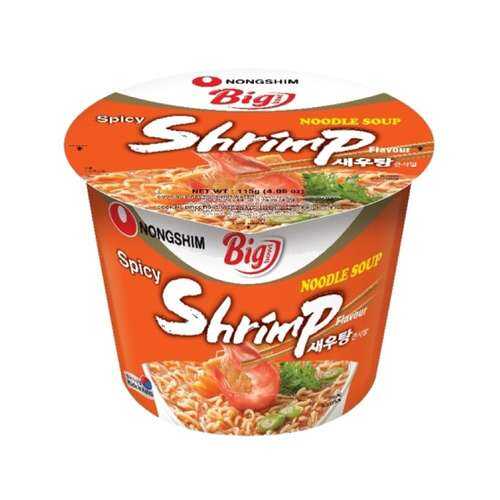 Лапша быстрого приготовления креветочная Nongshim чашка 115 г в Ариант