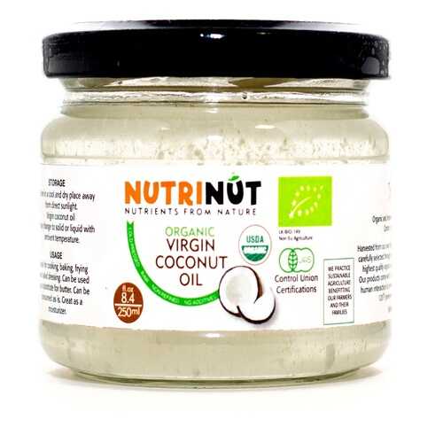 Кокосовое масло Nutrinut organic virgin coconut oil 250 мл в Ариант