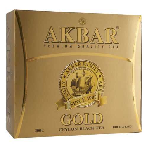 Чай черный Akbar gold цейлонский 100 пакетиков в Ариант