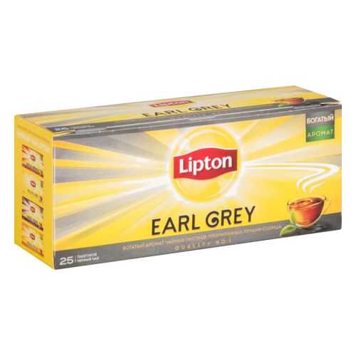 Чай черный Lipton earl grey 25 пакетиков в Ариант