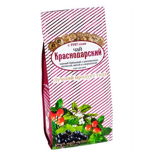 Чай Краснодарский С шиповником, мелиссой, мятой и смородиной черный листовой 100 г в Ариант