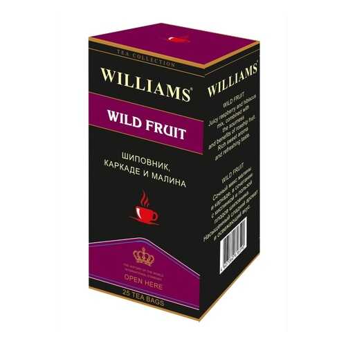 Чай Williams Wild Fruit, шиповник, каркаде, малина, 25 пакетиков в Ариант