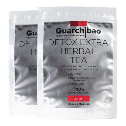 GUARCHIBAO DETOX EXTRA HERBAL TEA набор из 2 упаковок чая для детокса Яблоко-Корица в Ариант