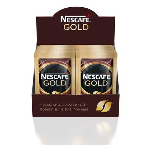 Кофе растворимый сублимированный NESCAFE Gold с добавлением молотого кофе 20 порций по 2г в Ариант