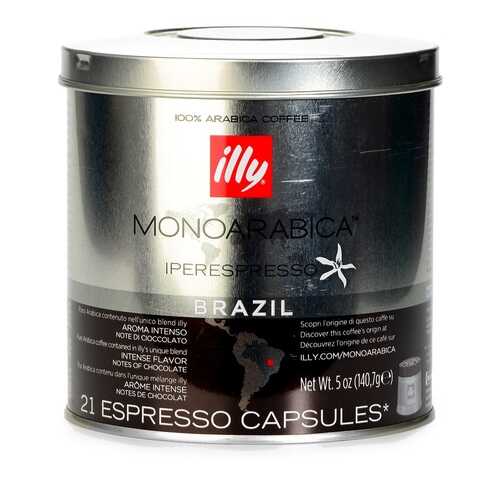 Кофе в капсулах Illy Brazil средней обжарки 21 капсула банка Италия в Ариант