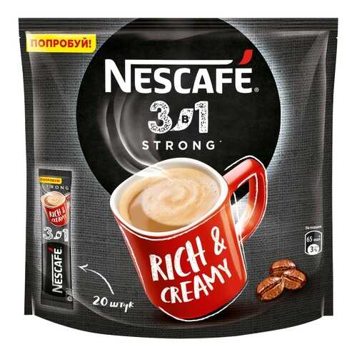 Напиток Nescafe 3в1 кофейный крепкий растворимый 14.5 г 20 штук в Ариант