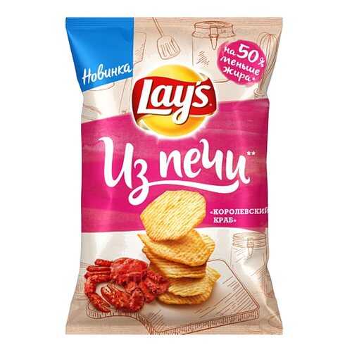 Чипсы Lays Из печи Королевский краб 85г в Ариант