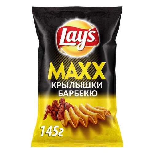 Картофельные чипсы Lay's maxx куриные крылышки барбекю 145 г в Ариант