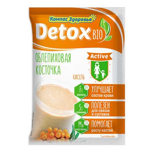 Кисель detox bio Active Облепиховая косточка Компас здоровья 25 г в Ариант