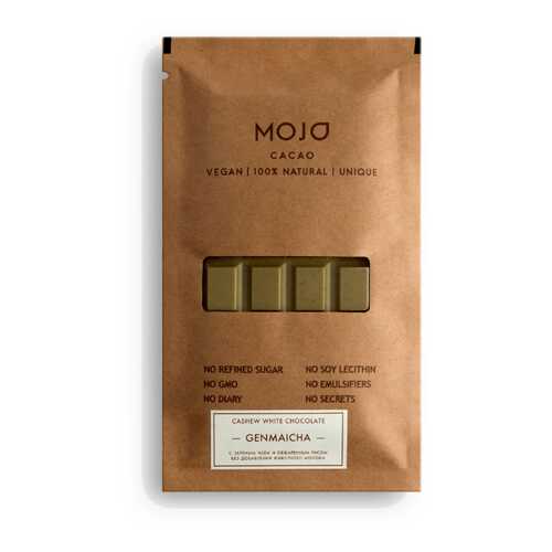 Белый шоколад Mojo Cacao с зеленым чаем и обжаренным рисом genmaitcha в Ариант