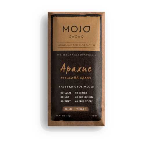 Горький шоколад 72% Mojo Cacao с шоколадно-ореховой пастой со вкусом арахис в Ариант