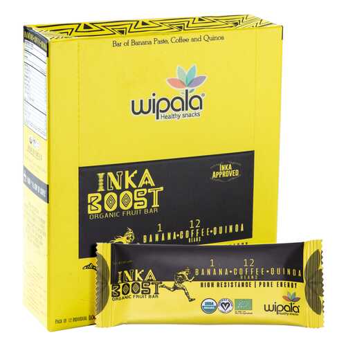 Фруктовые батончики Wipala Snacks инка буст 12 шт по 30 г в Ариант