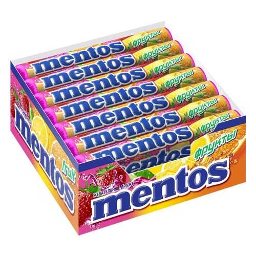 Драже Mentos фрукты жевательное 21*37 г в Ариант