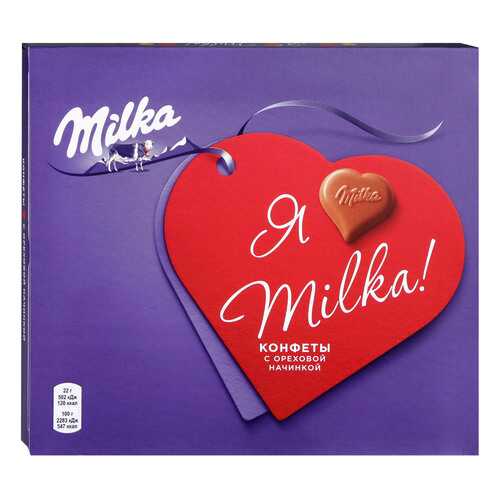 Конфеты Milka молочный шоколад с ореховой начинкой 110 г в Ариант