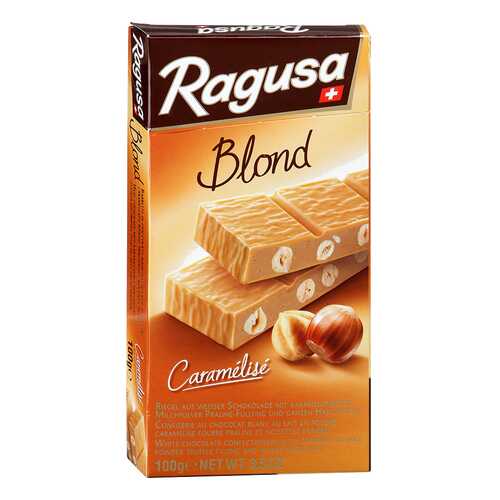 Шоколад белый Ragusa Blond с трюфельной начинкой и целыми лесными орехами 100 г в Ариант