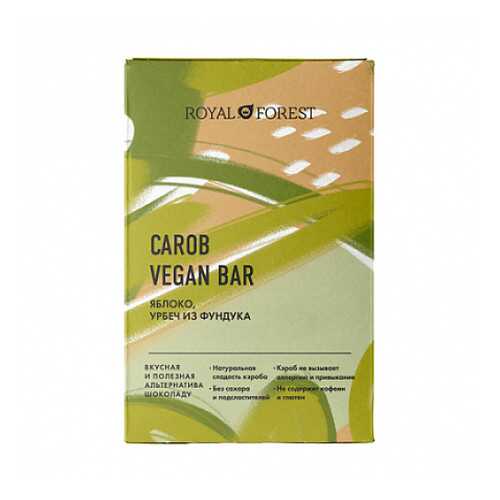 Шоколад Carob Vegan Bar Яблоко, урбеч из фундука Royal Forest 50 г в Ариант