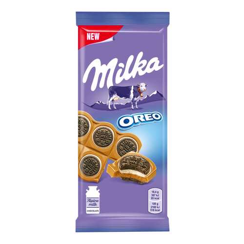 Шоколад молочный Milka печенье орео со вкусом ванили 92 г в Ариант