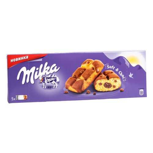 Пирожное бисквитное Milka с шоколадной начинкой 175 г в Ариант