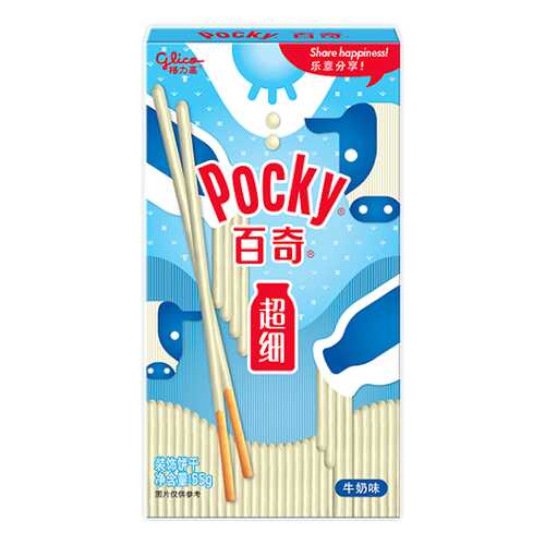 Палочки Glico Pocky молочные белый шоколад ультра тонкие 55 г в Ариант