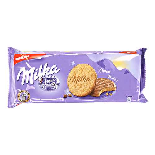 Печенье овсяное Milka с молочным шоколадом 168 г в Ариант